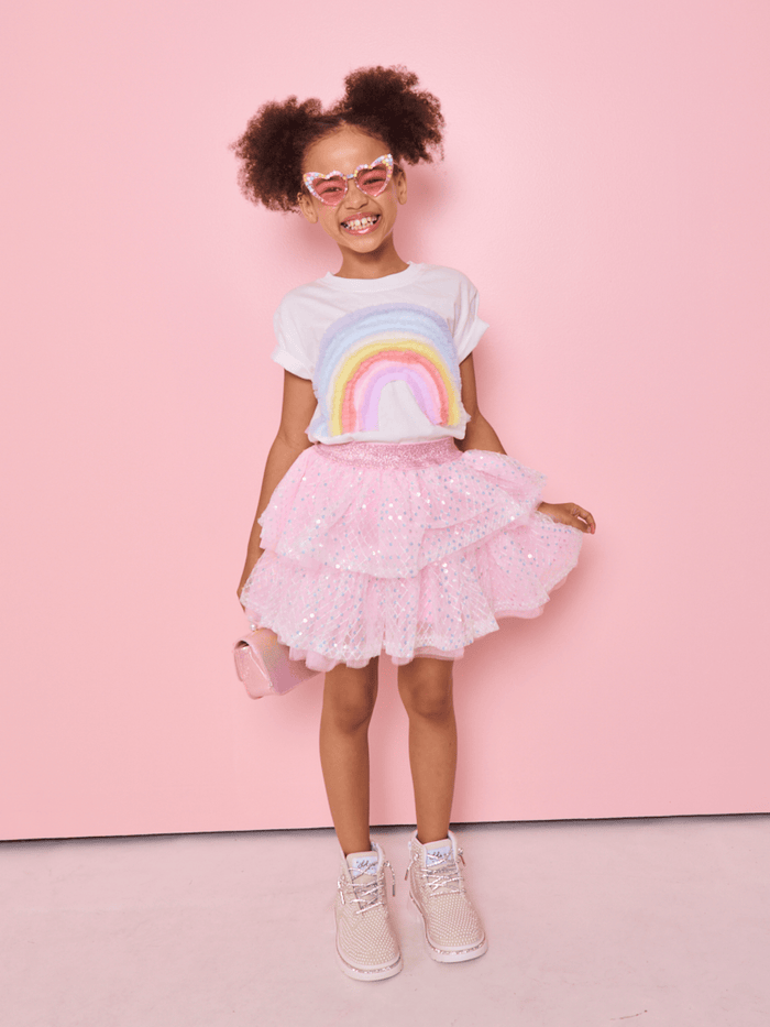 Lola + The Boys Tops Pastel Rainbow T-shirt