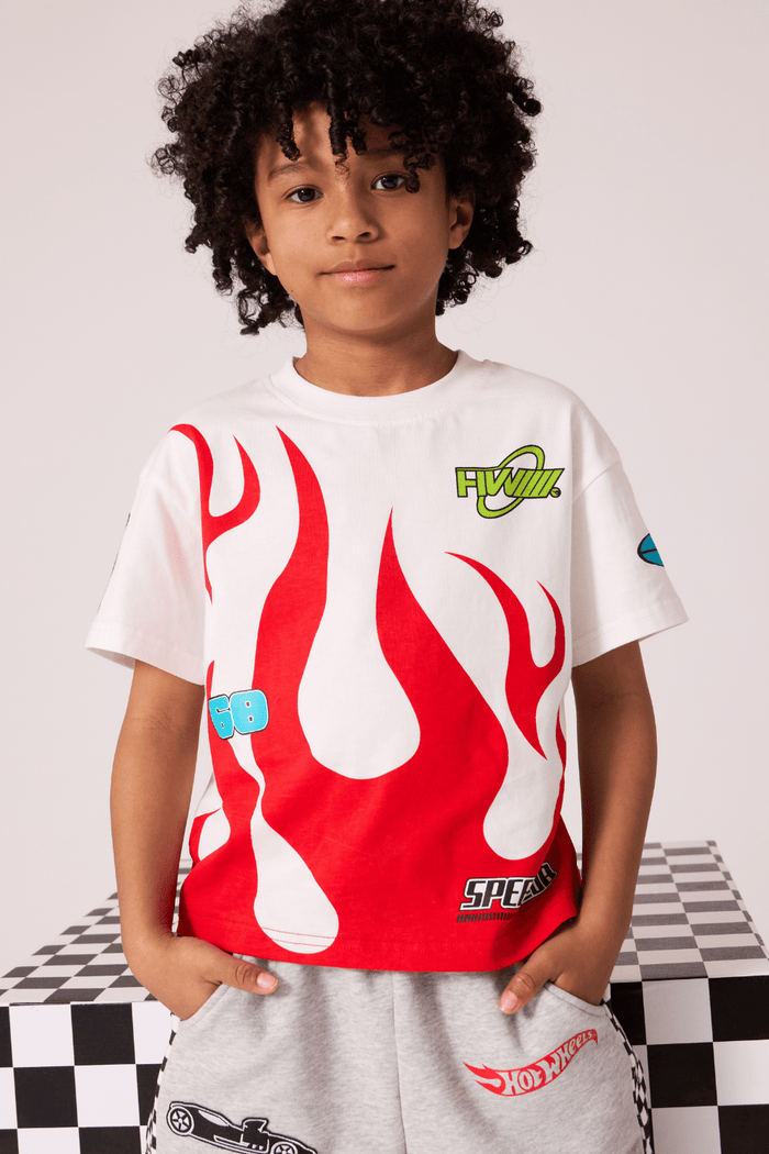 Lola + The Boys Tops 2 Speed Club Flame Tee