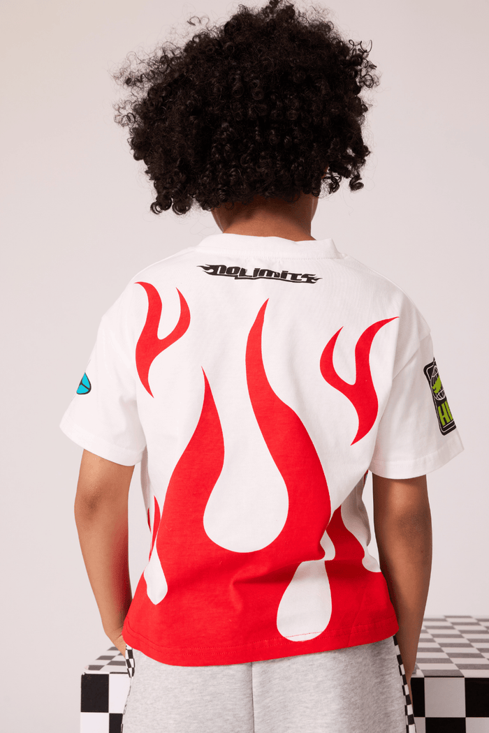 Lola + The Boys Tops Speed Club Flame Tee