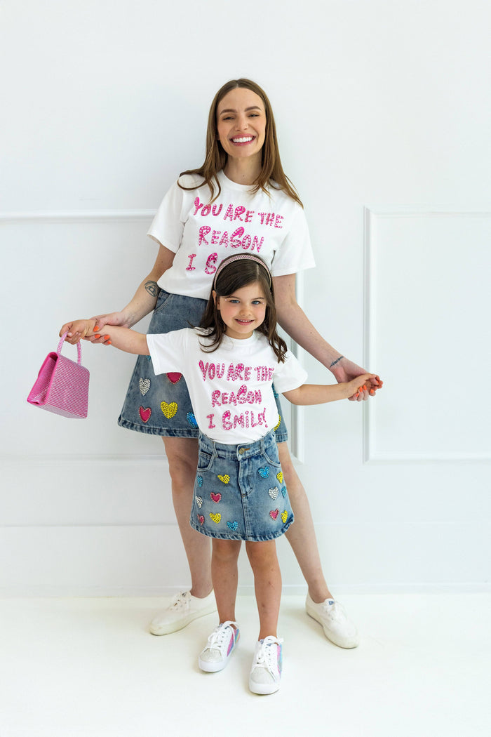 Lola + The Boys Tops You Are The Reason I Smile T-shirt