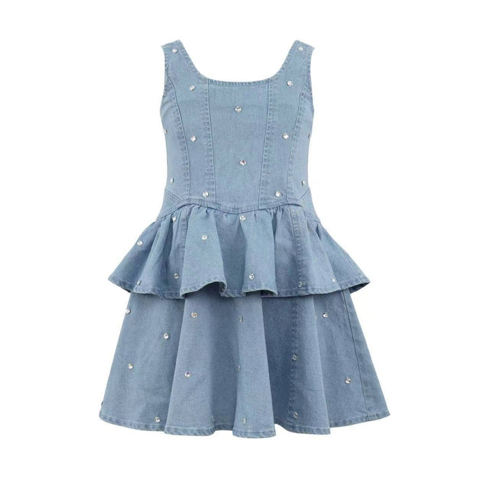 Lola + The Boys Twinkle Denim Peplum Dress