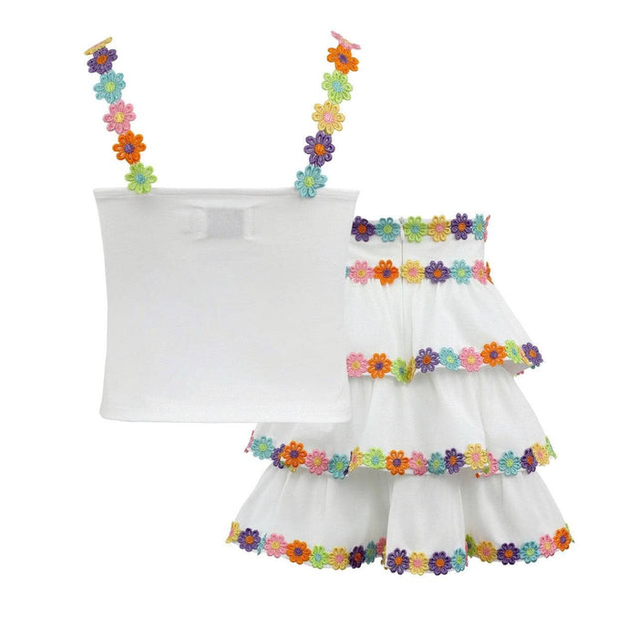 Lola + The Boys White Happy Floral Set