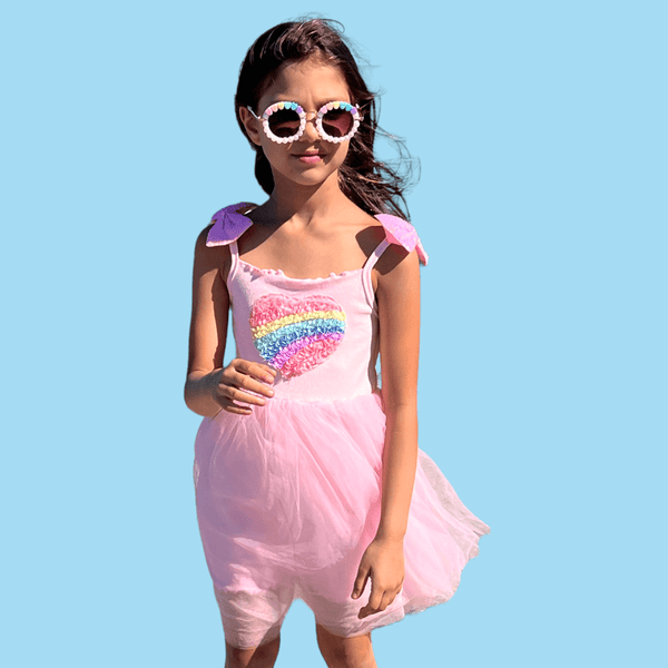 sequin heart tulle dress Valentine's Day Tutu Dress: Sequin Heart Birthday Outfit