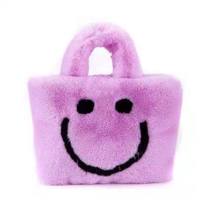 Lola + The Boys Accessories Fuzzy Smiley Purse