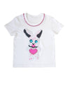 Lola + The Boys Crystal Heart Bunny T-shirt