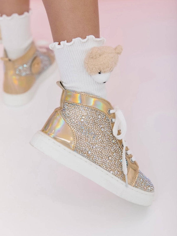 Gold Crystal Hologram Hightops - Main Image
