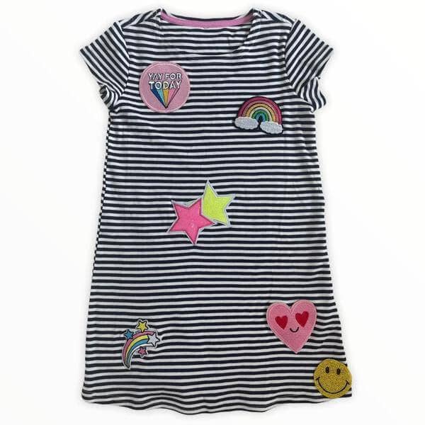 Lola + The Boys Mod Patch Stripe T Shirt Dress, 6 Lola + The Boys Mod Patch Stripe T Shirt Dress, 6