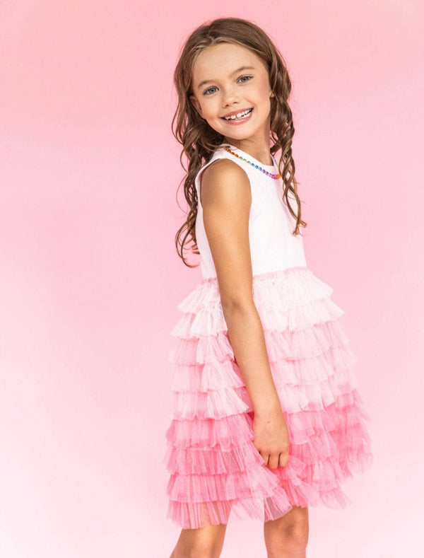 Lola + The Boys Ombre Gem Tulle Layer Dress, 8