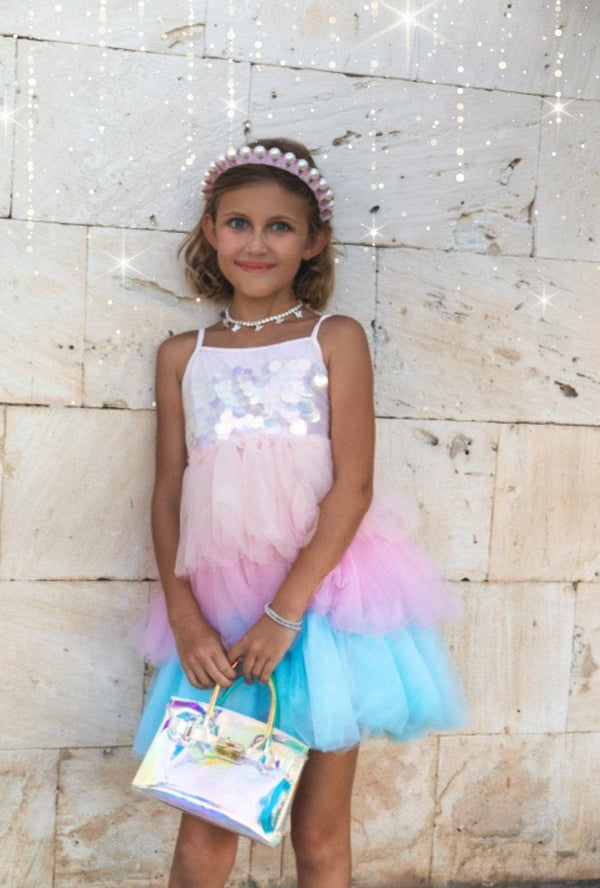 Lola + The Boys Paillette Ombre Tutu Dress, 8