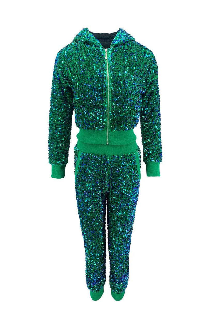 Lola + The Boys Emerald Sparkle Sequin Set