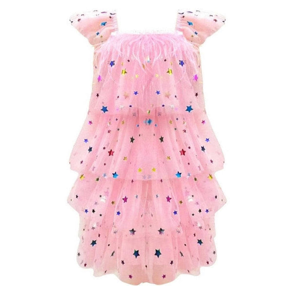 Lola + The Boys Ombre Gem Tulle Layer Dress, 8