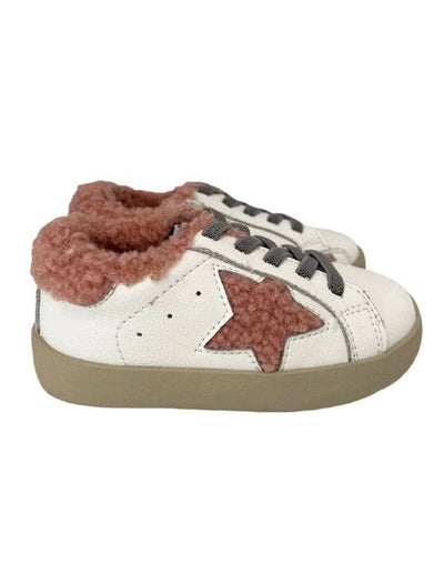 Lola + The Boys Footwear Sherpa Pink Star Sneakers