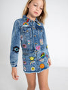 Lola + The Boys Jackets & Bombers All About The Patch Crop Denim Jacket