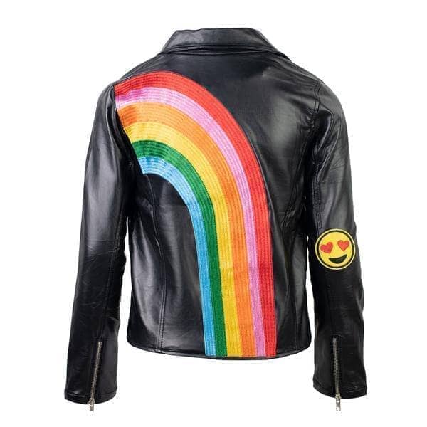 Under One Sky Kid'S Pride Rainbow Faux Fur Backpack - Pink Multi