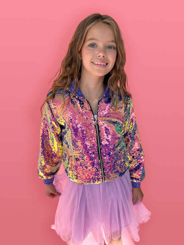 Kids sale sequin bomber