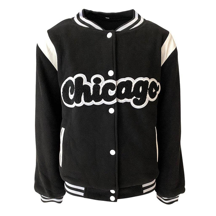 Lola + The Boys Jackets & Bombers Women's Chicago Varsity Bomber Jacket