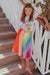 Painted Rainbow Midi Skirt