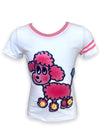Lola + The Boys Pink Poodle Varsity T-shirt