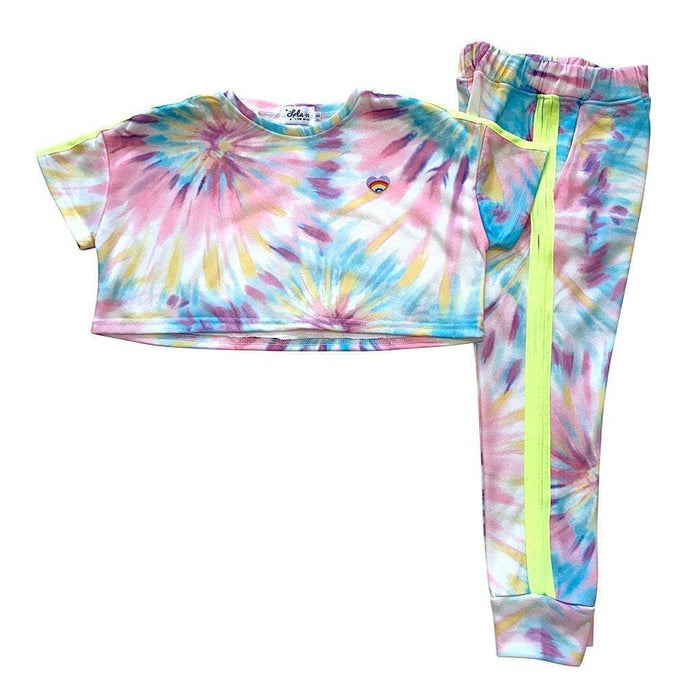 Lola + The Boys Set Tie Dye Cropped Set