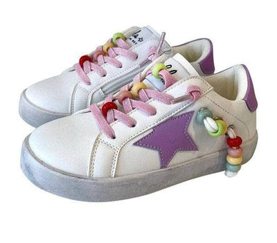 Lola + The Boys Shoes Star Girl Rainbow Beaded Sneaker