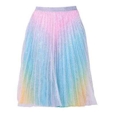 Lola + The Boys Skirts Sparkly Rainbow Midi Skirt