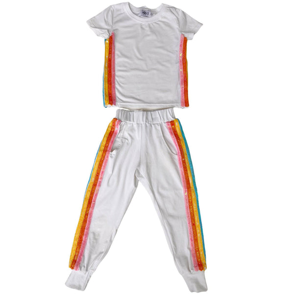 Rainbow Sequin Jogger Set main image 0