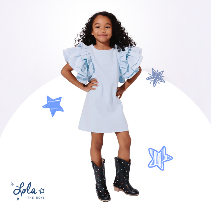 Best kids' clothes 2026 featuring bold pink, icy blue, emerald green, and rainbow ombré outfits for girls