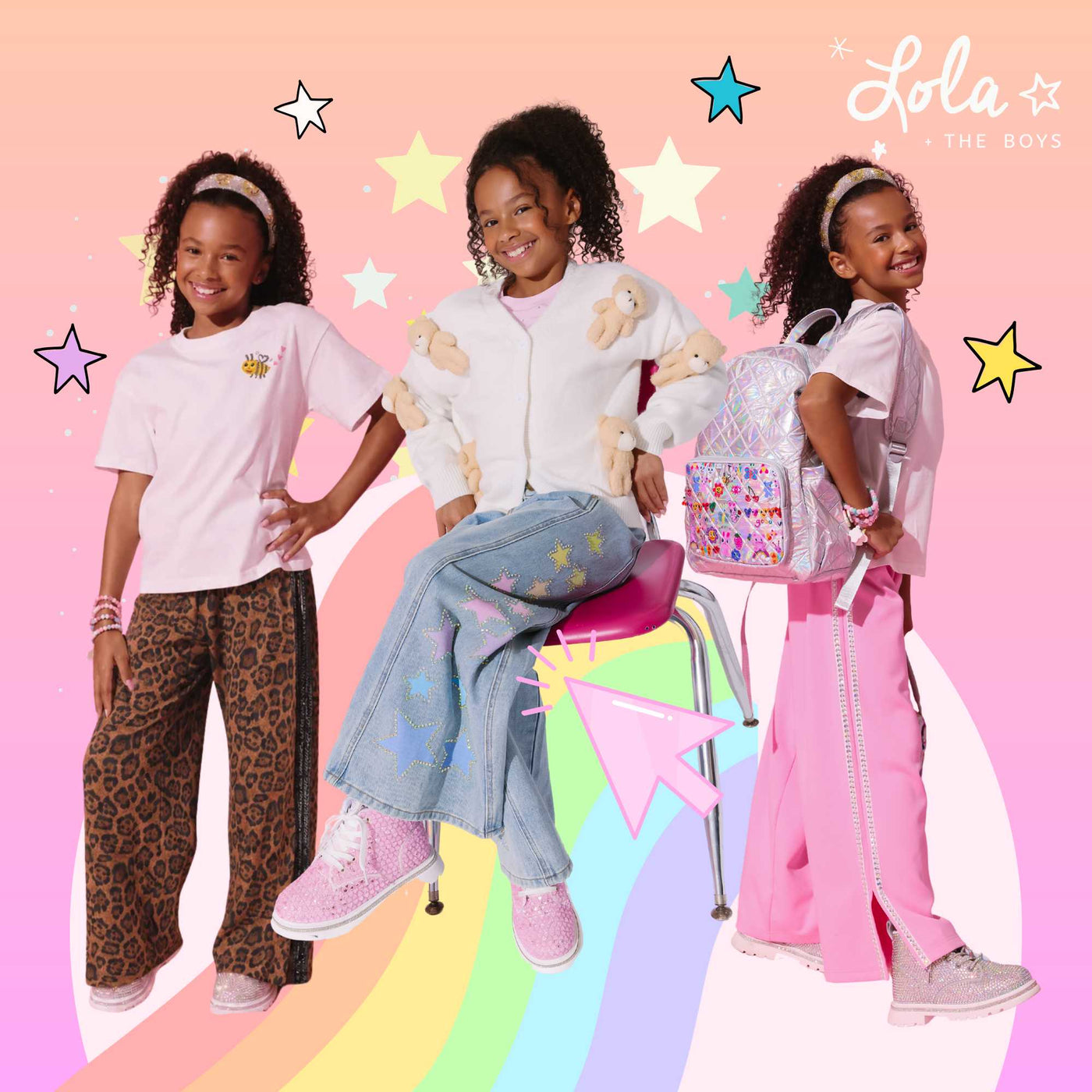 Kids wearing stylish wide-leg pants with trendy outfit ideas for parents