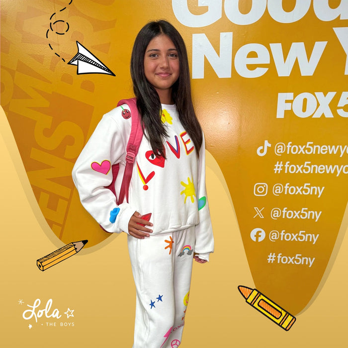 Lola + The Boys featured in Fox 5 Good Day New York back-to-school style spotlight
