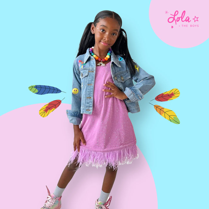 Feather on Dress: The New Style Statement for Little Girls