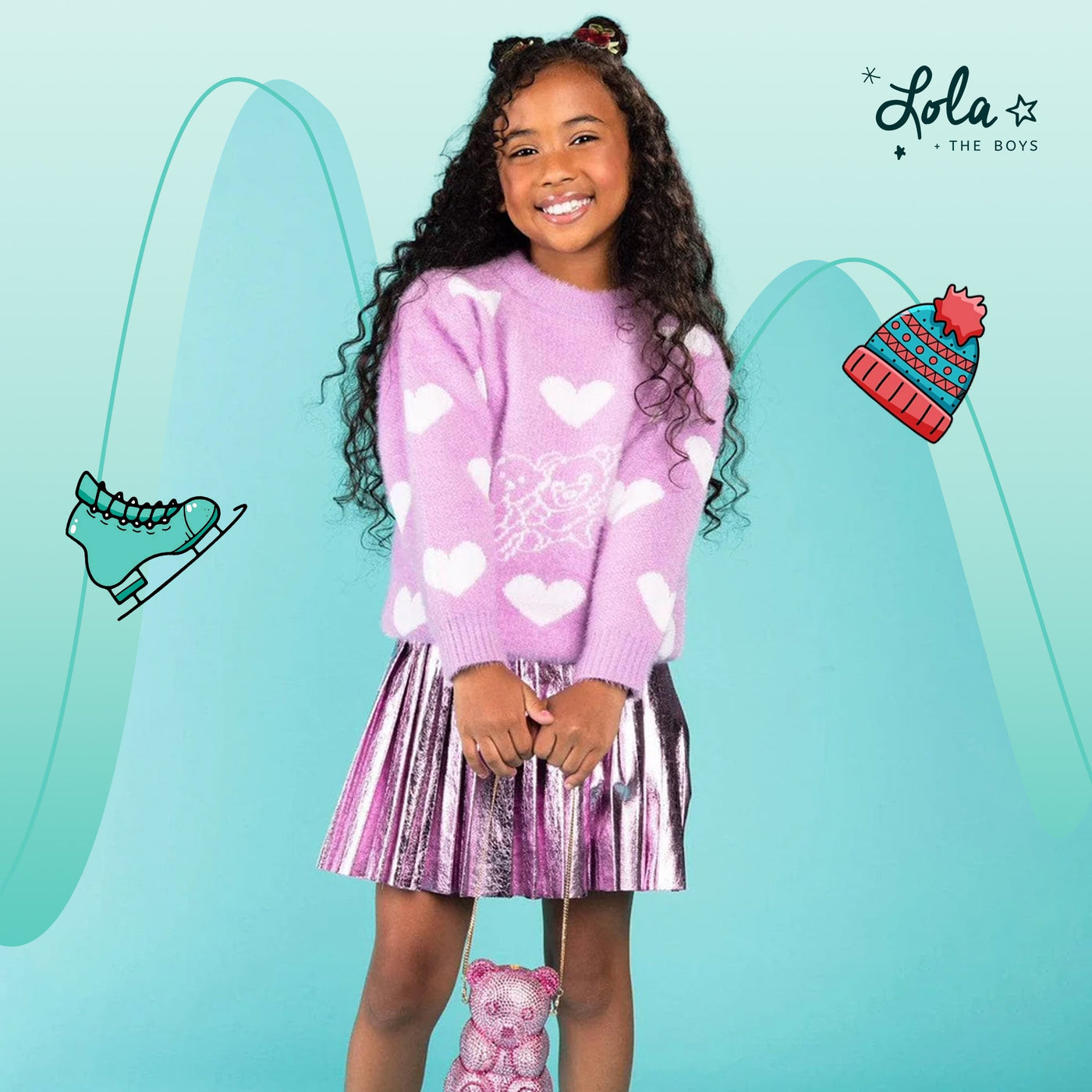 Cute airport outfit for girls wearing soft, stylish matching travel set