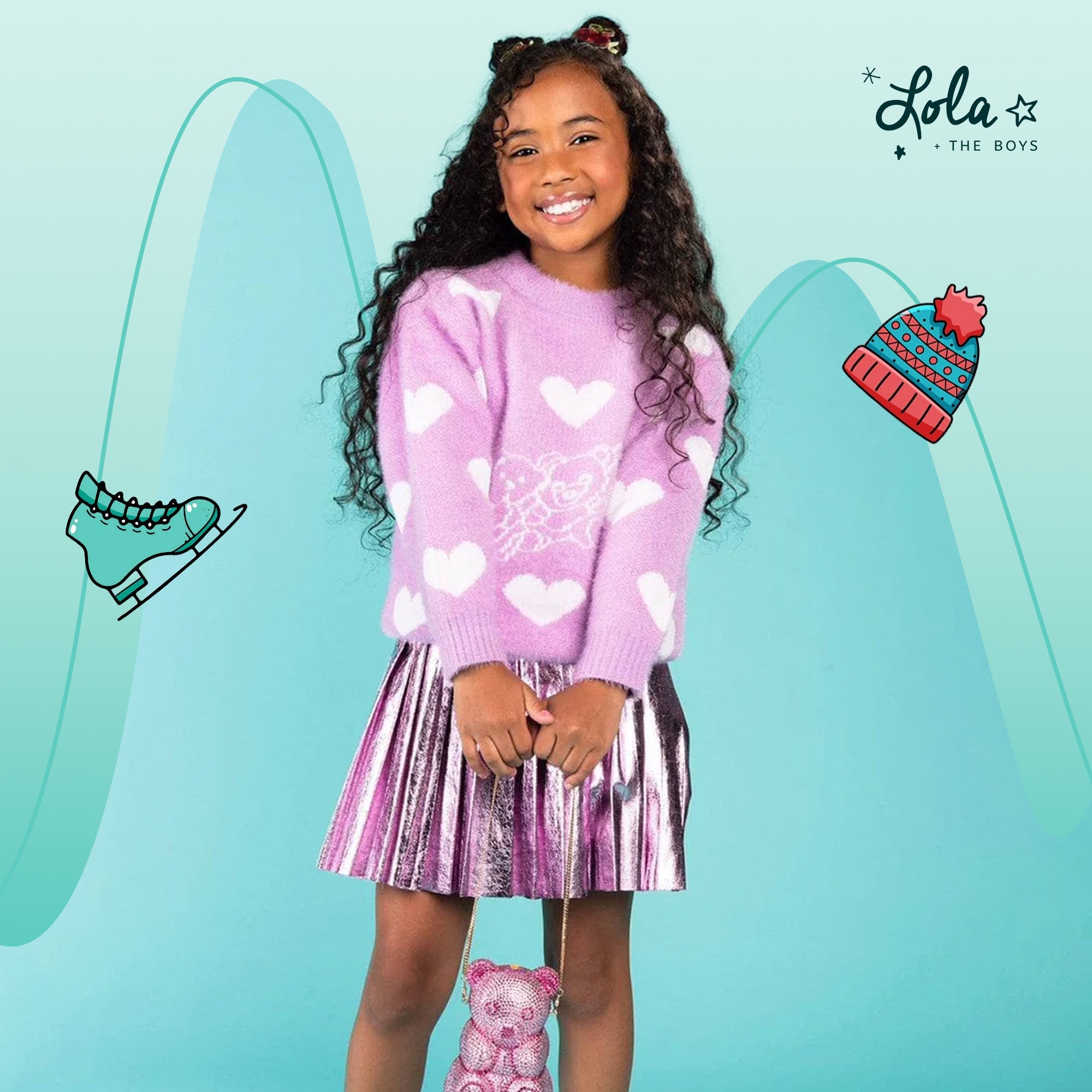 Cute airport outfit for girls wearing soft, stylish matching travel set