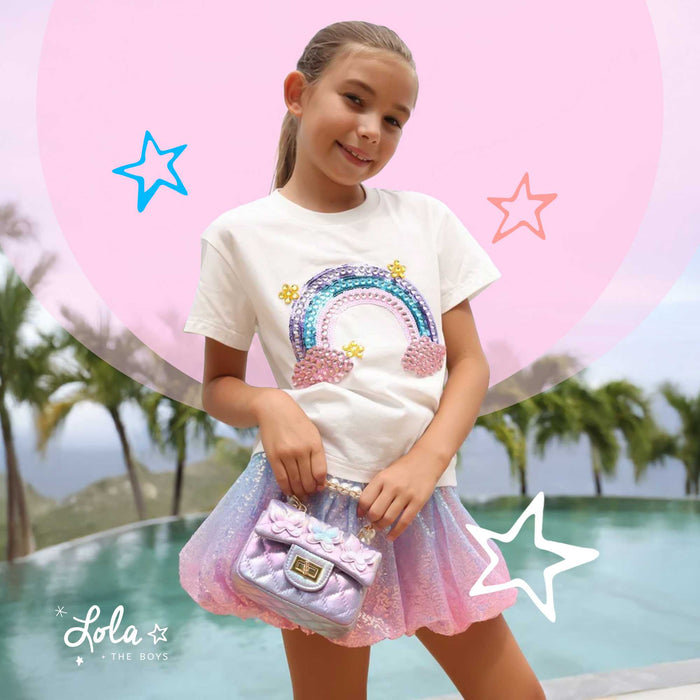 How to Style a Sequin Skirt for Girls with cute outfit ideas for parties and casual looks for kids