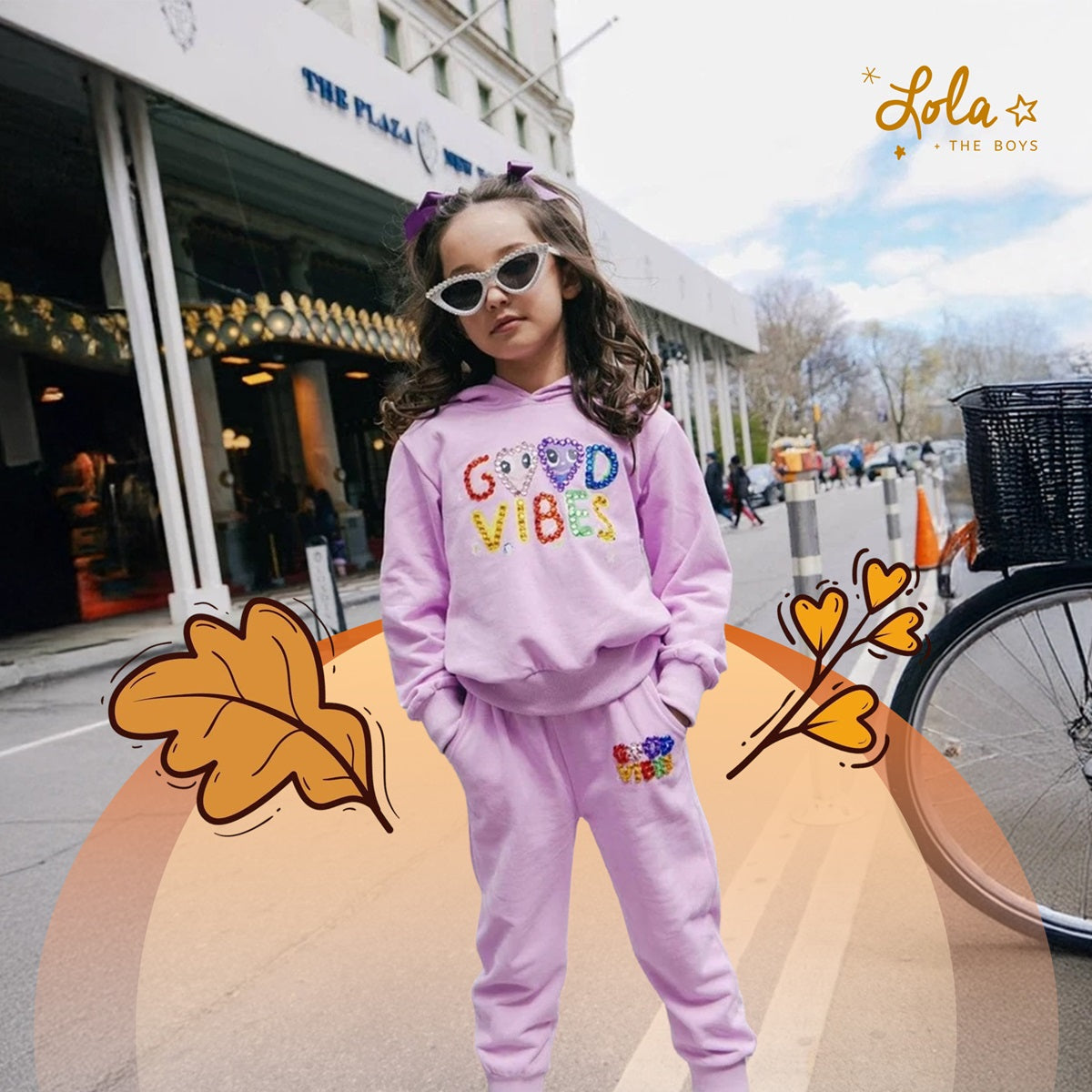 Best fall outfits for girls—cozy puffer, sherpa jacket, stretchy leggings and boots for outdoor play