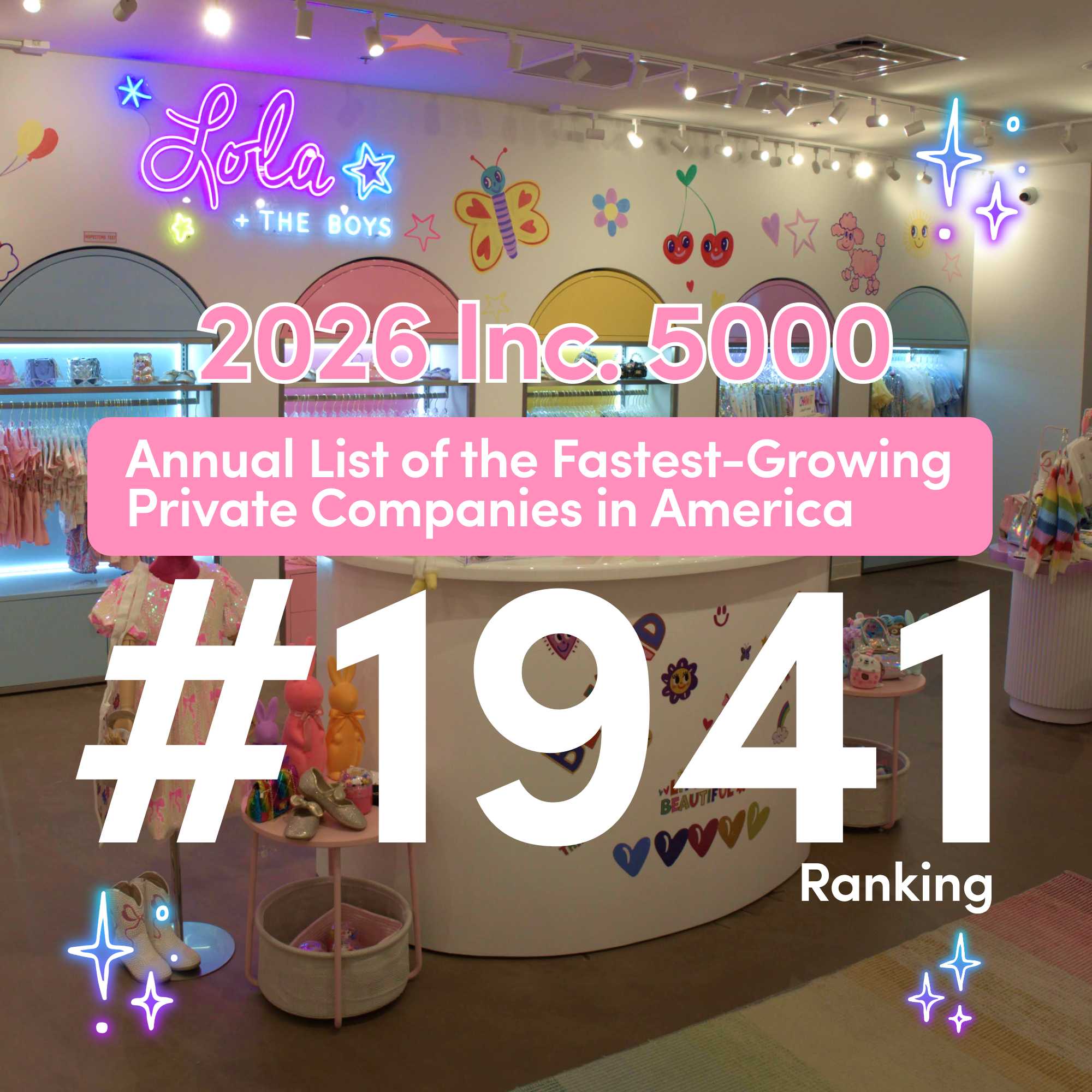 Lola + The Boys Named to the 2026 Inc. 5000 List of America's Fastest-Growing Private Companies 🎉