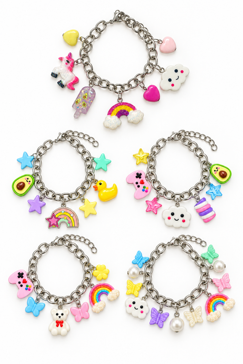 Ducky, Bear, Pearl, Swirl, Unicorn
