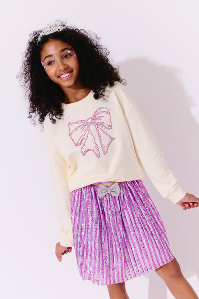 Shimmer Bow Sweatshirt