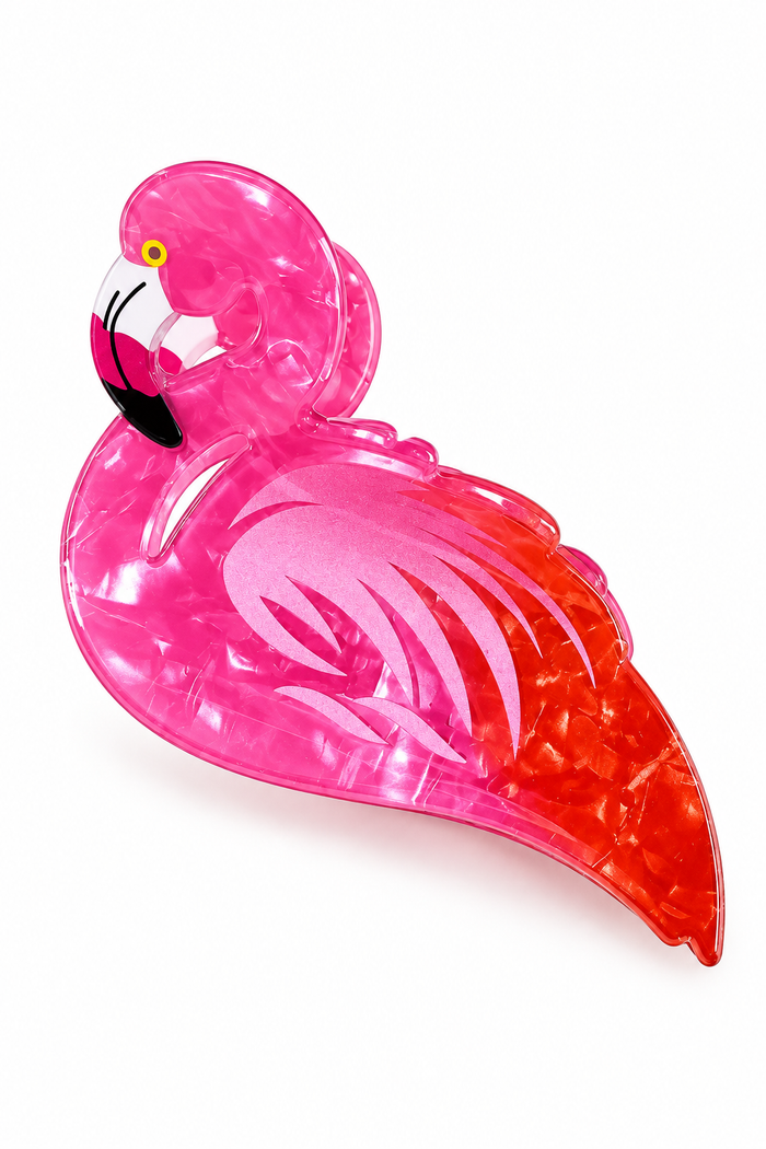 Flamingo Hair Claw Clip