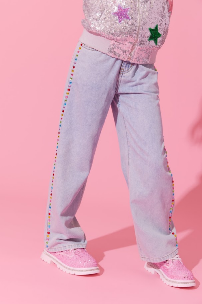 Rainbow Gem Stripe Jeans