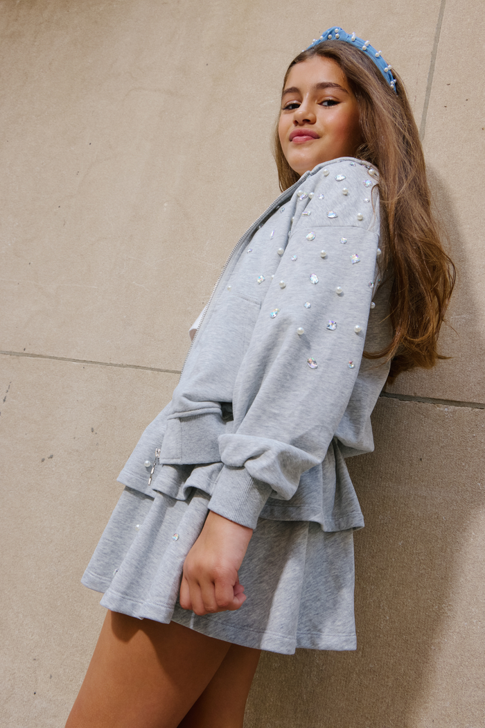 Diamonds and Pearls Cozy Skirt Set