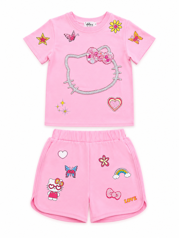 Hello Kitty® Pink Sparkle Vibes Short Set