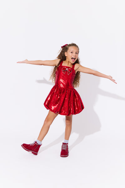 Ruby Sequin Bubble Dress