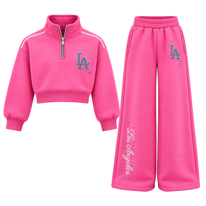 Dodgers Crystal Quarter Zip Set