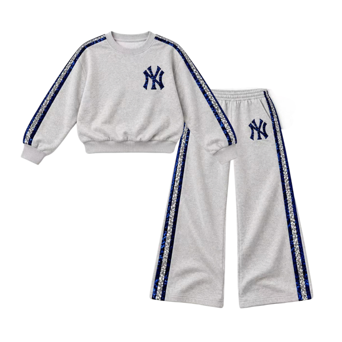 Yankees Sequin Stripe Set