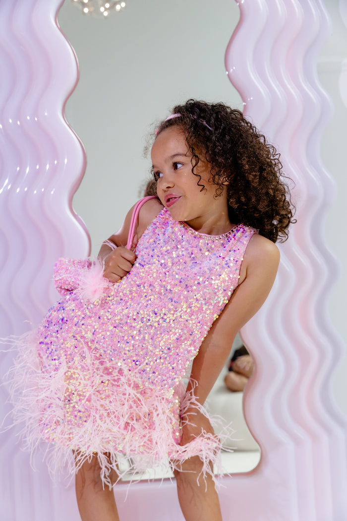 Sequin Feather Pretty Dress
