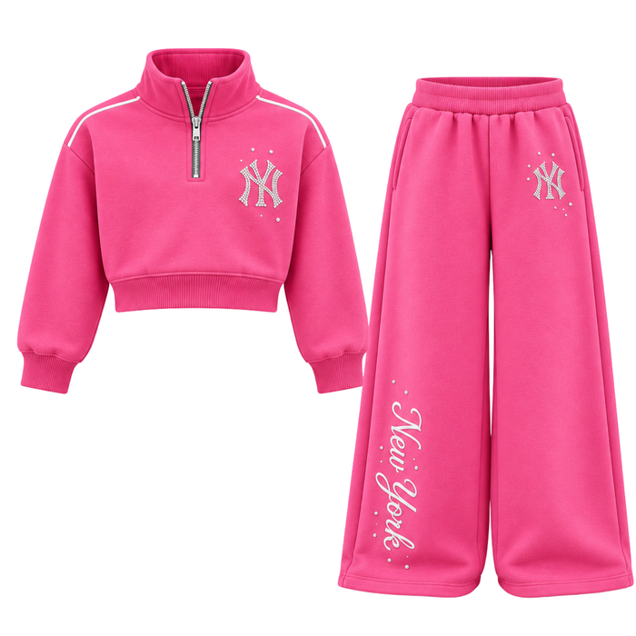 Yankees Crystal Quarter Zip Set