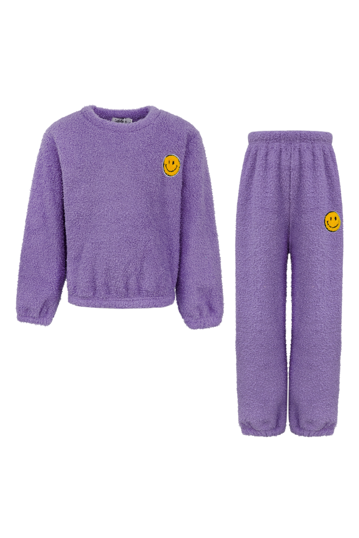 Bright Smiley Fuzzy Set Lavender
