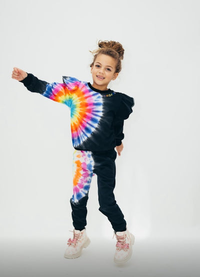 Rainbow Tie Dye Ruffle Set