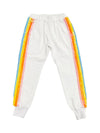 White Rainbow Sequin Jogger