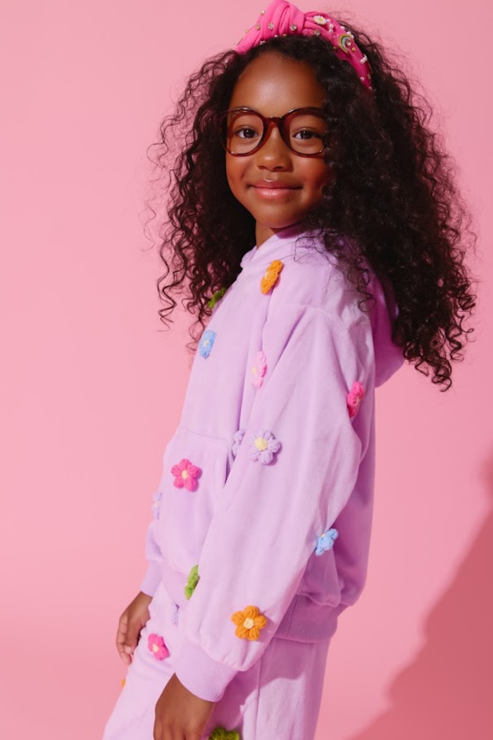 3D Rainbow Daisy Velour Set